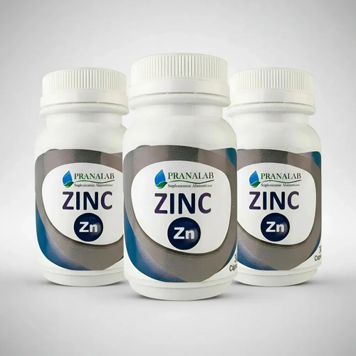 Zinc 350mg 30 Cápsulas Pack 3 Frascos Sabor Sin Sabor
